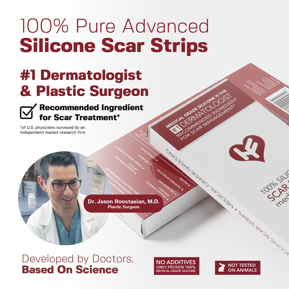 Silicone Scar Sheets, Clear Scar Tape, Invisible Silicone Scar Strips,  Effective Scars Away For C-section Surgical