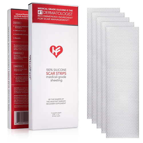 Medical Grade Silicone Scar Strips for effective scar management, featuring 100% silicone sheeting.